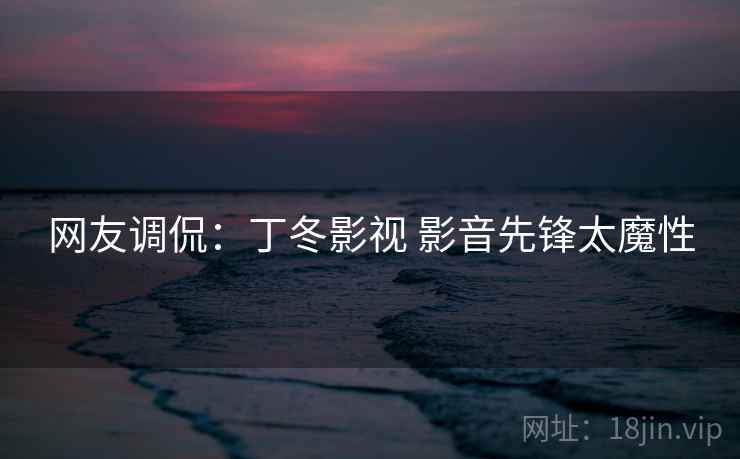 网友调侃：丁冬影视 影音先锋太魔性
