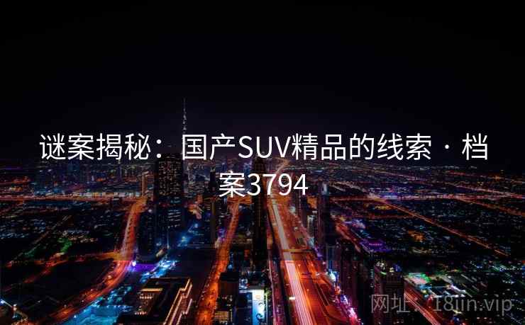 谜案揭秘:国产SUV精品的线索 · 档案3794